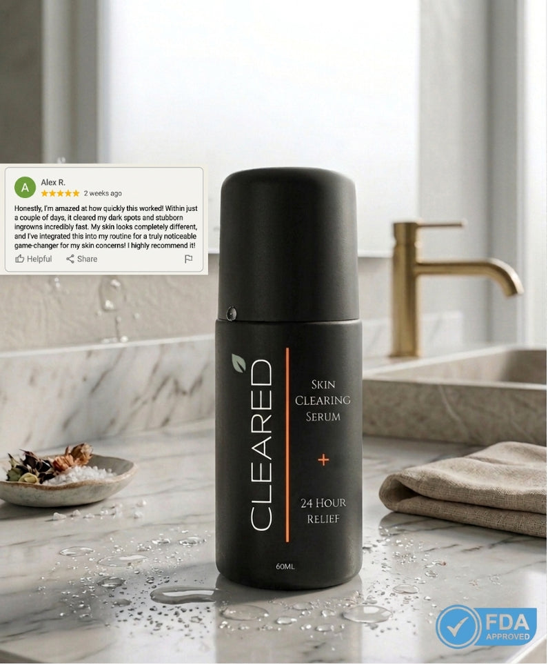 Cleared: Advanced Bump & Dark Spot Serum (Vitamin C & Tumeric Infused) (Black Edition)