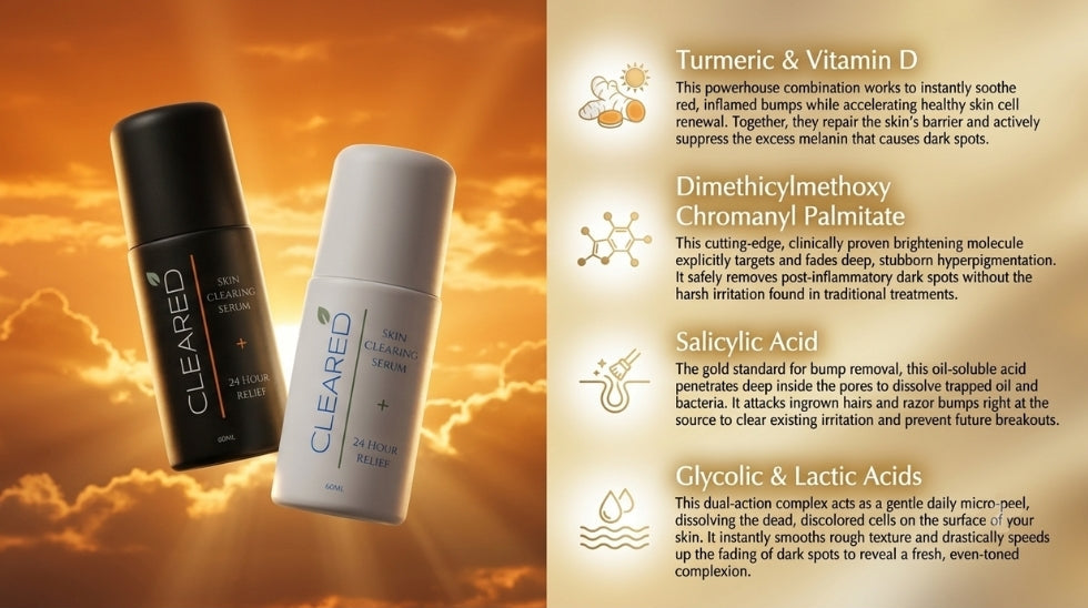 Cleared: Advanced Bump & Dark Spot Serum (Vitamin C & Tumeric Infused) (Black Edition) (2-Pack)